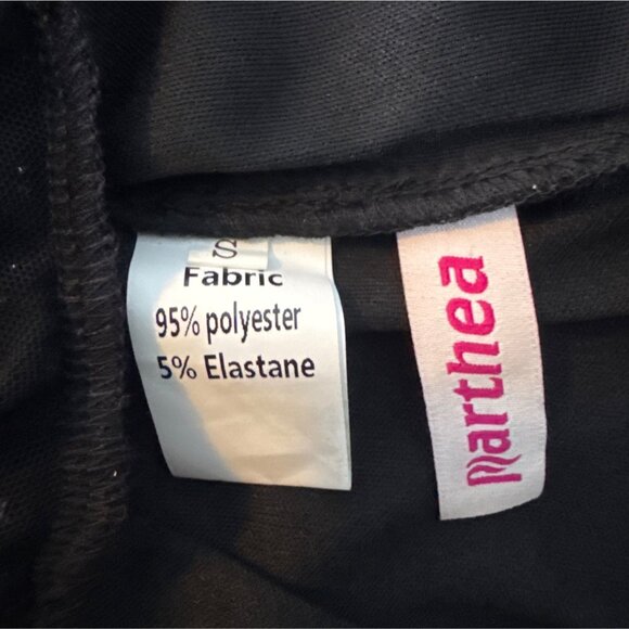 Black Ruched Long Sleeve Mini Dress With Glitter Accents & Tie Back - Picture 3 of 4